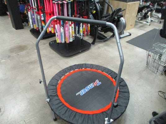 Used Tomser 43"/48" Mini Trampoline Fitness Rebounder W/ Adjustable Handle