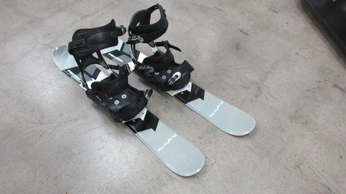 Used Phenom 90cm Five Forty 75 Ski Blades w/ Snowboard Bindings and Risers