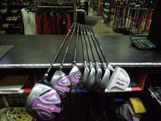 Used Top Flite Nitro Blaster Ladies 8pc Right Hand Golf Set and Bag