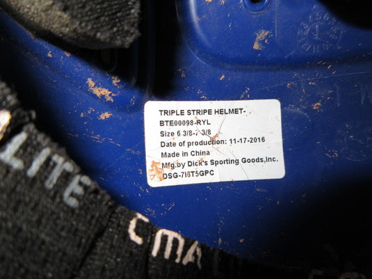 Used Adidas Triple Stripe Batting Helmet - 6 3/8 - 7 3/8