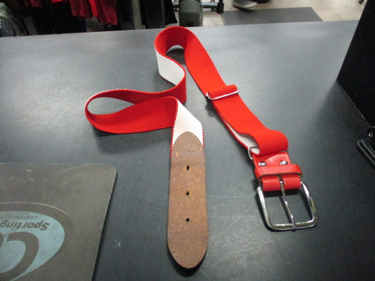Used Adult Red Baseball Belt