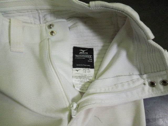 Load image into Gallery viewer, Used Mizuno Performance Elastic Bottom Baseball Pants in White Size YM
