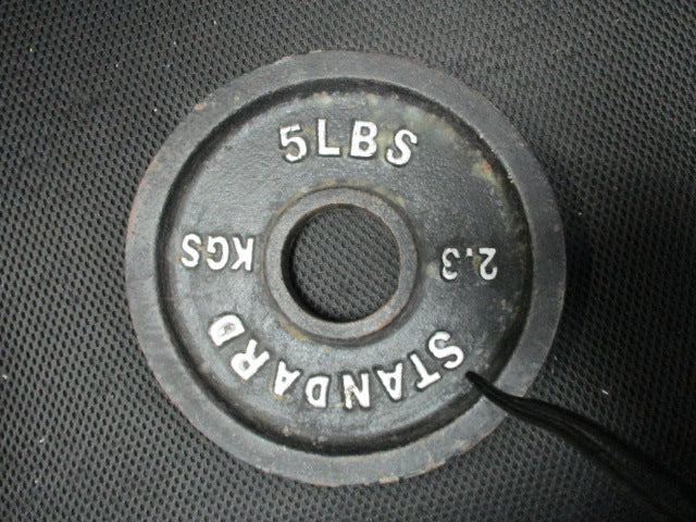 Load image into Gallery viewer, Used Standard 5 LB Cast Iron Weight Plate
