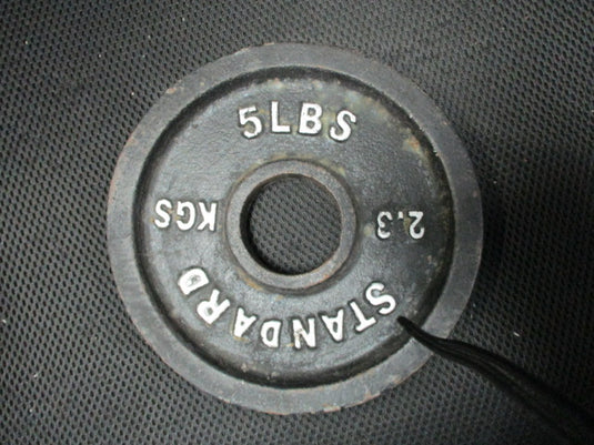 Used Standard 5 LB Cast Iron Weight Plate