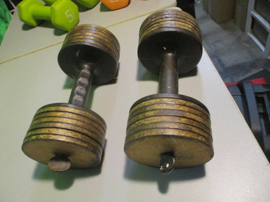 Worlds First Plate Loaded Dumbbell Set by George F Jowett Super RARE