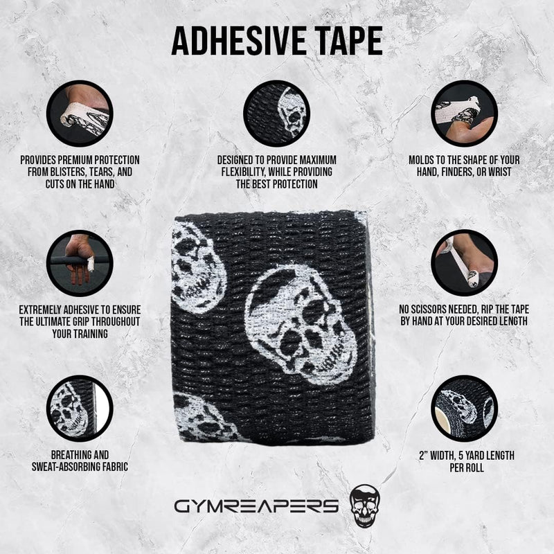 Load image into Gallery viewer, New Gymreapers Skull Thumbtape Weightlifting Tape- Pack of 3
