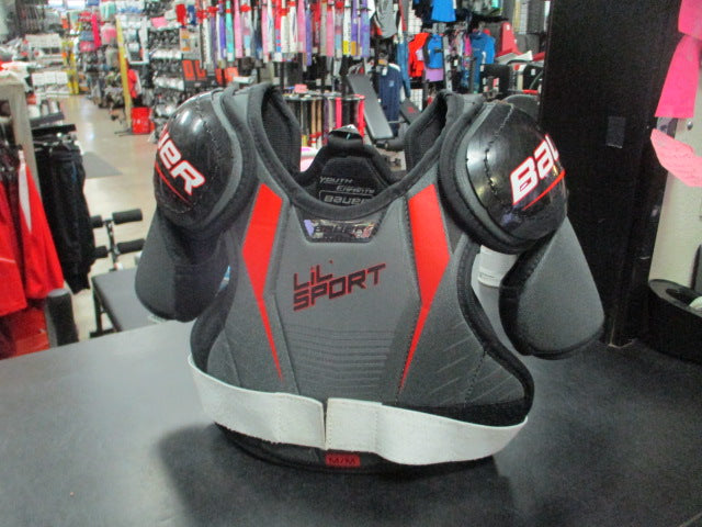 Load image into Gallery viewer, Used Bauer Lil Sport Hockey Shoulder Pads Size Youth Medium
