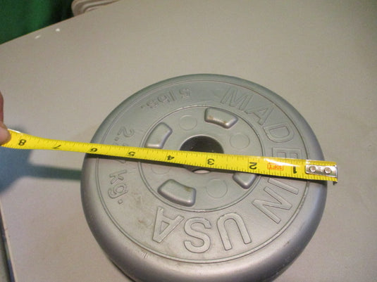 Used Standard  Plastic Weight Plate 5 lbs 2.27 Kg.