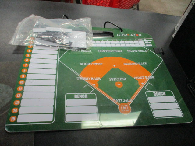 Load image into Gallery viewer, Used Magnetic Baseball Coach Clipboard 40 Lineup Cards

