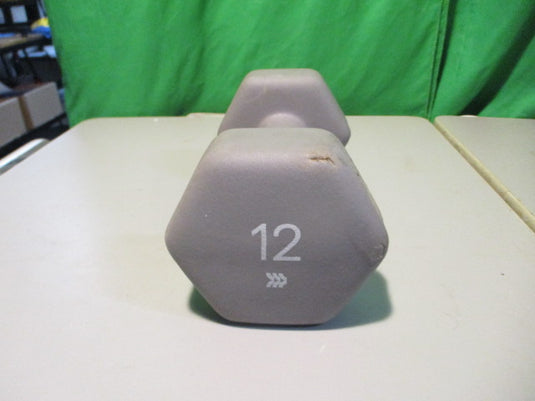 Used 12LB Neoprene Hex Dumbbell