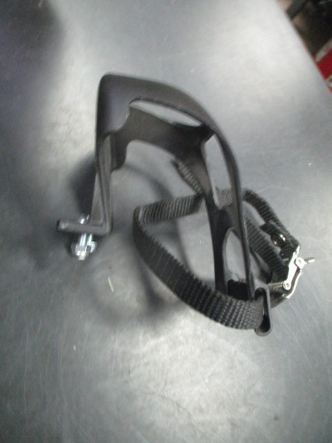 Used Black Bike Pedal Toe Clip With strap Qty 1