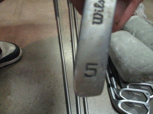 Used Wilson Pro Staff Tour Oversized Iron Set 3-9, Driver,3W,5W Missing 6- RH