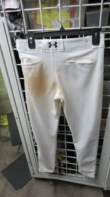 Load image into Gallery viewer, Used Under Armour Open Bottom Pants Youth Size Large - wear &amp; stains
