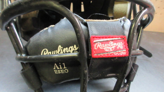 Used Rawlings Ai1 Baseball Catcher's Helmet and Mask Black 6 1/2 - 7 3/8