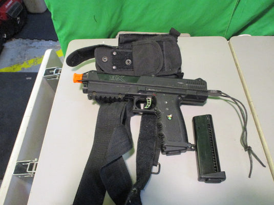 Used Tippmann TipX CO2 Paintball Hand Gun With Holster and 2 Clips