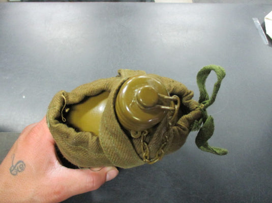 Used Vintage Soviet Russian Army Water Aluminum Flask Canteen Bottle Belt Case