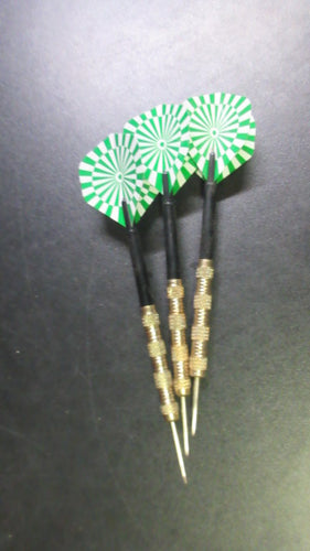Used Steel Tip Darts Set of 3 - Green/White