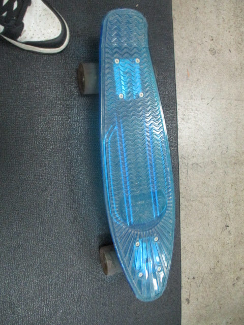 Load image into Gallery viewer, Used Sunset Penny Wave Skateboard Complete LED 22" Blue

