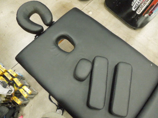 Used Saloniture Portable Massage Table with Headrest and Armrest Attachments