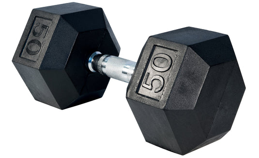New Apollo 50 lb Rubber Hex Dumbbell - 1 Qty