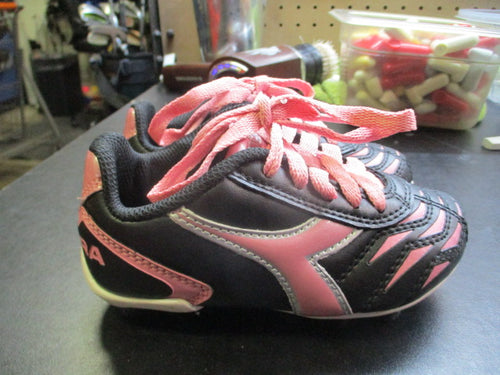 Diadora Pink & Black Socer Cleats Youth Size 9.5