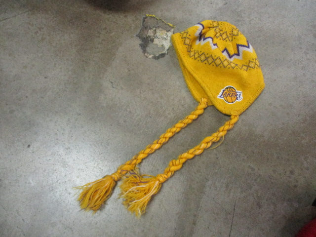 Load image into Gallery viewer, Used Los Angeles Lakers Kids Winter Hat
