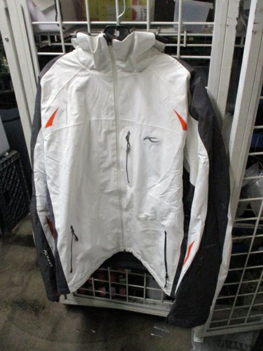 Used KJUS Lasse White Snow Jacket Size 56 /Adult Size 2XL - small spot on pocket