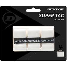New Dunlop Super-Tac White Racquet Overgrip - QTY 3