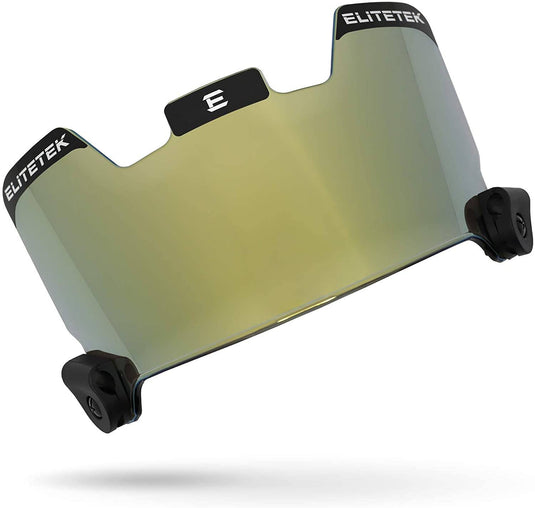 New ELITETEK Football Visor Black Gold Smoked