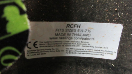 Used Rawlings Batting Helmet - Size 6 1/2" - 7 1/2"