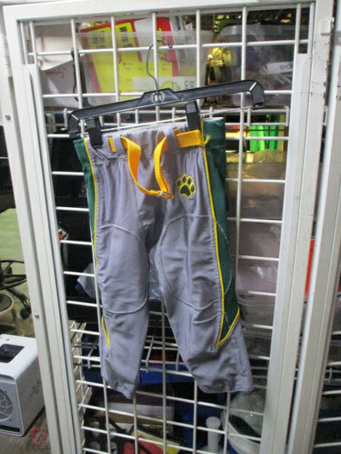 Used Grey & Green Football PAnts Youth Size Medium - no pads