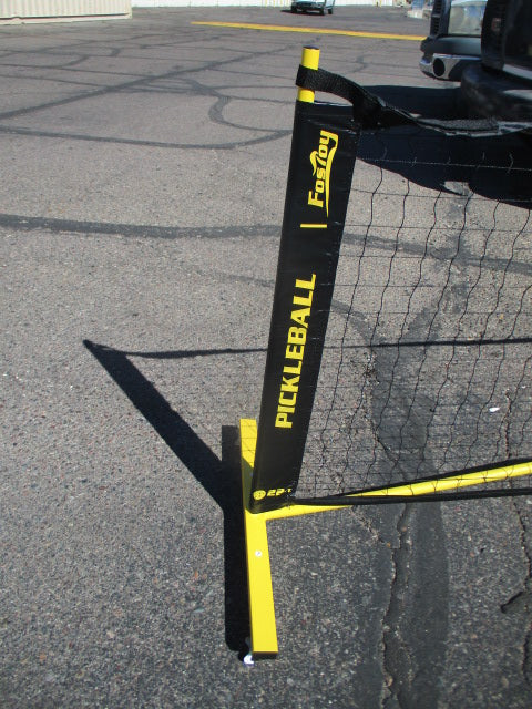 Used Portable Pickleball Net with Wheels, Two Length Nets 11 ft and 22 ft