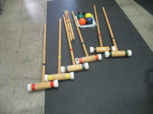 Used 6-Player Complete Croquet Set