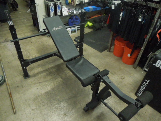 Load image into Gallery viewer, Used Apollo Athletics Bench Press Rack with Leg Ext
