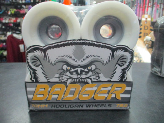 Hooligan Badger 70mm 78a Longboard Wheels White