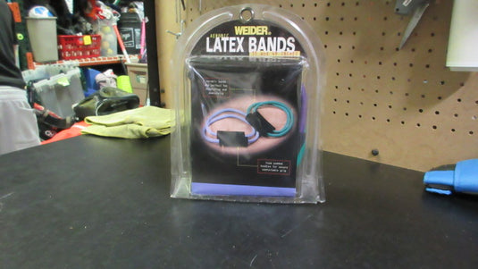 Used Weider Aerobic Latex Bands 35" - 49" - Purple/Green