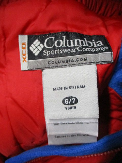 Load image into Gallery viewer, Used Columbia Red &amp; Blue Snow Suit Pants Youth Size 6/7
