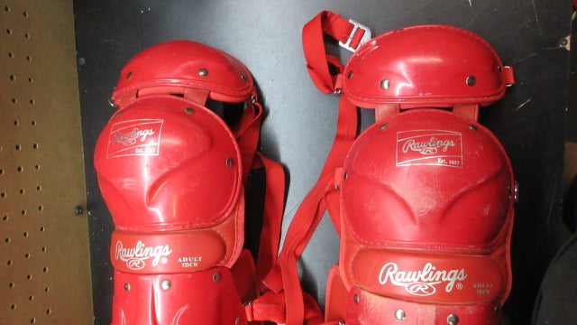 Load image into Gallery viewer, Used Rawlings Catchers Shin Guards - Size Adult
