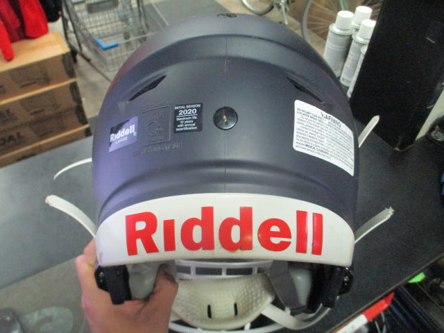 Load image into Gallery viewer, Used Riddell Speedflex in Dark Navy Size Large Football Helmet Certified 2020
