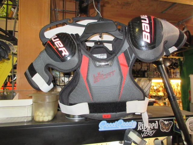 Load image into Gallery viewer, Used Bauer Lil' Sport Hockey Shoulder Pads - Size Youth Small
