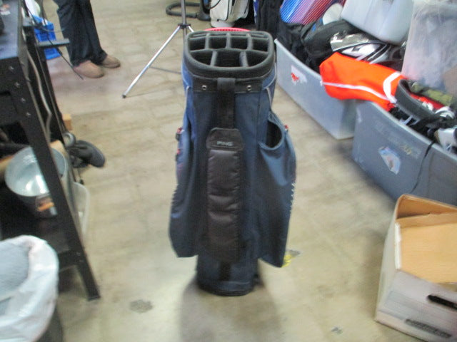 Load image into Gallery viewer, Used Ping Traverse Navy Black Cart Bag Golf Bag
