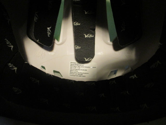 Load image into Gallery viewer, Used Victus White Jr Batting Helmet W/ jaw Guard 6 1/2- 7 1/2
