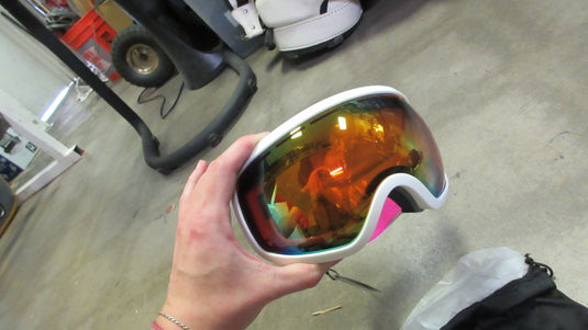 New Snowlodge Icyvanes Ski Goggles - Matte White/ Orange Fake Red