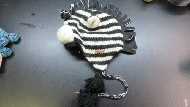 Load image into Gallery viewer, Used Hand Made DeLux Zebra Winter Hat
