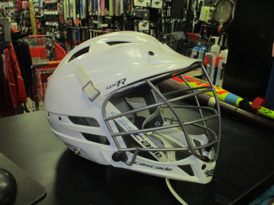 Used Cascade CPVR Lacrosse Helmet with Chinstrap Adjustable Crown Size M/L