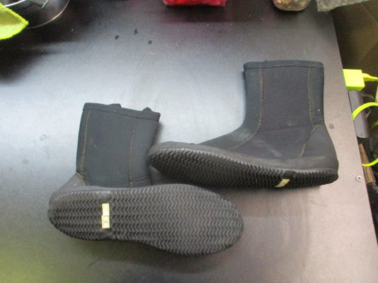 Used Neoprene Black Suba Dive Boots Women's Size 7