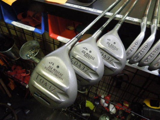 Used Zevo Comp Equipe Attack Zone Oversized Right Hand 11pc Golf Club Set