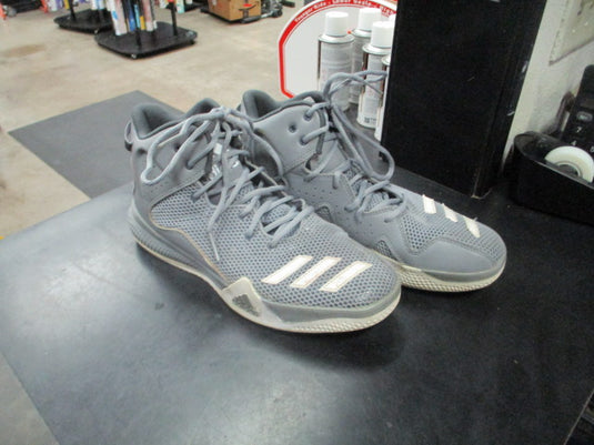Used Adidas Dual Threat Basketball Shoes in grey size 8