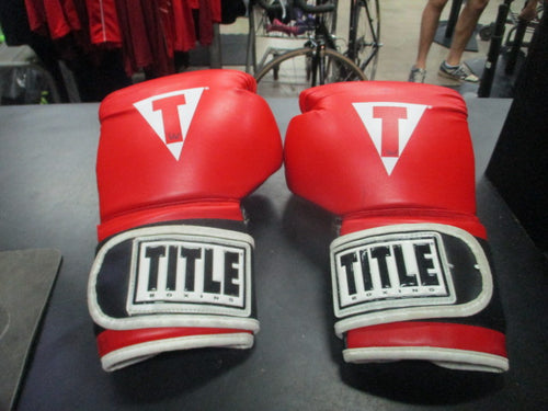Used Title Boxing Gloves Size Medium (Has Wear)