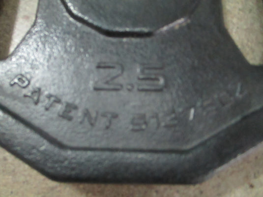 Used Group Strength Rubber Hex 2.5LB Standard Weight Plate
